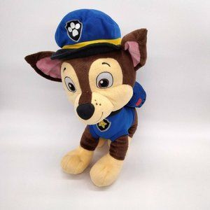 Paw Patrol Chase Plush 16" Pup Boy Dog Blue Nickelodeon Nick Toy Sanitized Clean